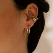 Earcuff plaque or vera vert bleu